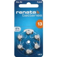 Renata Knopfzelle ZA 13 1.4V 6 St. 305 mAh Zink-Luft Hearing Aid PR48 von Renata