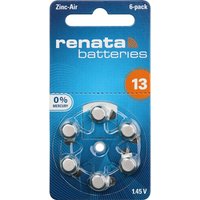 Renata Knopfzelle ZA 13 1.4 V 6 St. 305 mAh Zink-Luft Hearing Aid PR48 Renata Knopfzelle ZA 13 1.4 V 6 St. 305 mAh Zink-Luft Hearing Aid PR48 von Renata
