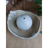 Handgetöpferter Katzenbrunnen Bzw Zimmerbrunnen Im Eleganten Stil von RenatesKeramikShop