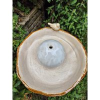 Handgetöpferte Vogeltränkenbrunnen Im Vintage-stil von RenatesKeramikShop