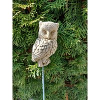 Keramik Pflanzenstecker " Eule" von RenatesKeramikShop