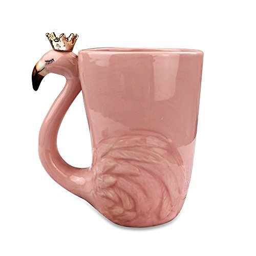 Kaffeebecher Porzellan Keramik Kaffeetasse Rosa Flamingo Tasse groß 500 ml Lustige Kaffeetassen Schöne Kaffeebecher mit Henkel Mama Schwestern Tasse Geschenktassen Trinkbecher von Renawe