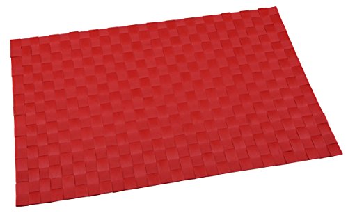 1 Tischset abwaschbar 45,5cm x 30cm versch. Farben zur Auswahl Farbe rot von Renberg