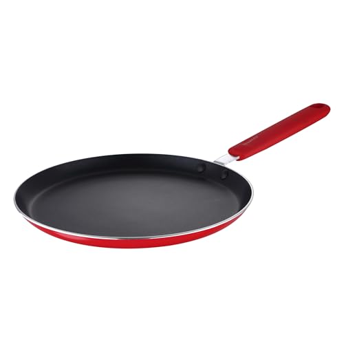 Renberg JAZZY - Antihaftbeschichtete Pfanne in Rot mit 24 cm Durchmesser und 1,8 cm hohem gepresstem Aluminium-Soft-Touch-Griff, für Induktionsherde geeignet Renberg JAZZY - Antihaftbeschichtete Pfanne in Rot mit 24 cm Durchmesser und 1,8 cm hohem gepresstem Aluminium-Soft-Touch-Griff, für Induktionsherde geeignet von Renberg