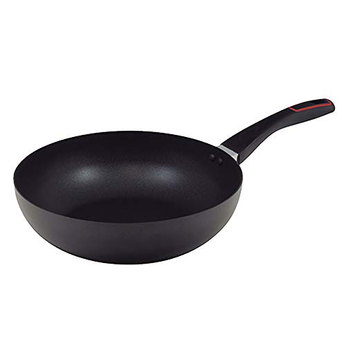 Renberg Q3206 Wok 28 x 8,0 cm gepresstes Aluminium Induktion Tasty Sammlung, Schwarz von Renberg