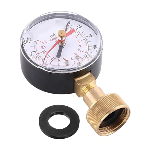 Hauswasser Druckprüfgerät | 0 bis 14 bar Schlauchdruckmesser | 19 mm Gewindeprüfgerät für Haushalt, Rasen, Garten, Küche, Bad, Bewässerungsanlage sowie für Innen- und Hauswasser Druckprüfgerät | 0 bis 14 bar Schlauchdruckmesser | 19 mm Gewindeprüfgerät für Haushalt, Rasen, Garten, Küche, Bad, Bewässerungsanlage sowie für Innen- und von Renchey