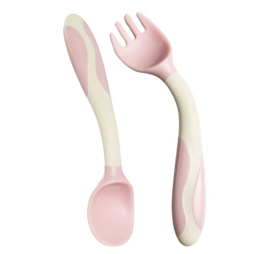 Renchey Babylöffel-Set - Biegsamer Lernlöffel Und Lerngabel | Erstes Besteck Für Die Einführung Fester Nahrung Für Kinder Und Mädchen von Renchey