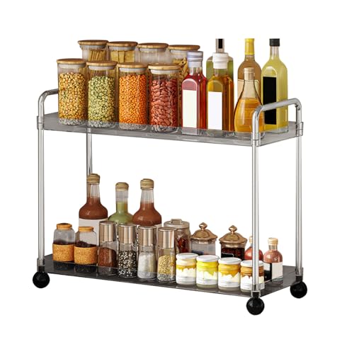 Renchey Badezimmer Organizer Arbeitsplatte | 2-Etagen Kosmetikregal,Platzsparender Organizer Für Schminktisch Nachttisch Kleiderschrank Küche von Renchey