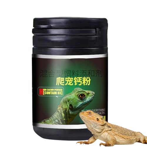 Renchey Bartagamen Kalziumpulver | Amphibien Nahrungsergänzung | Tägliches Reptilienkalzium Mit Messlöffel Für Geckos, Chamäleons, Bartagamen Renchey Bartagamen Kalziumpulver | Amphibien Nahrungsergänzung | Tägliches Reptilienkalzium Mit Messlöffel Für Geckos, Chamäleons, Bartagamen von Renchey