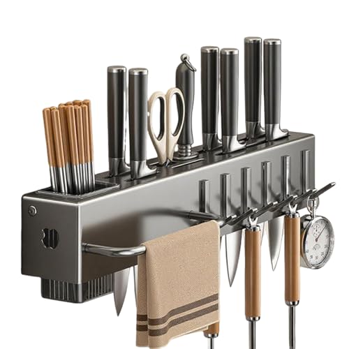 Renchey Besteckhalter - Besteck Organizer Wandhalterung Schiene - Ohne Bohren Hakenleiste Handtuchhalter Für Kochlöffel Tassen & Mehr Küchenhelfer Aufbewahrung Renchey Besteckhalter - Besteck Organizer Wandhalterung Schiene - Ohne Bohren Hakenleiste Handtuchhalter Für Kochlöffel Tassen & Mehr Küchenhelfer Aufbewahrung von Renchey