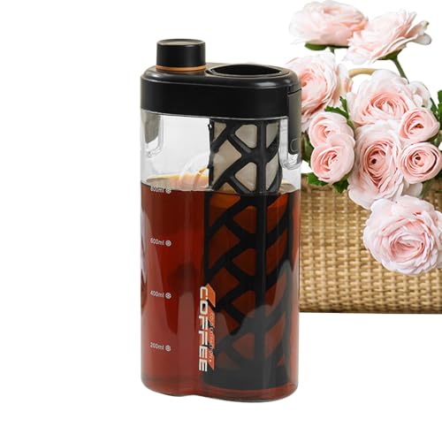 Renchey Cold Brew Coffee Maker | Eiskaffeemaschine - Luftdichte Flasche Mit Skala Feiner Filter Tragbar Für Aromatisierte Getränke Outdoor Küche Reisen Zuhause Camping von Renchey