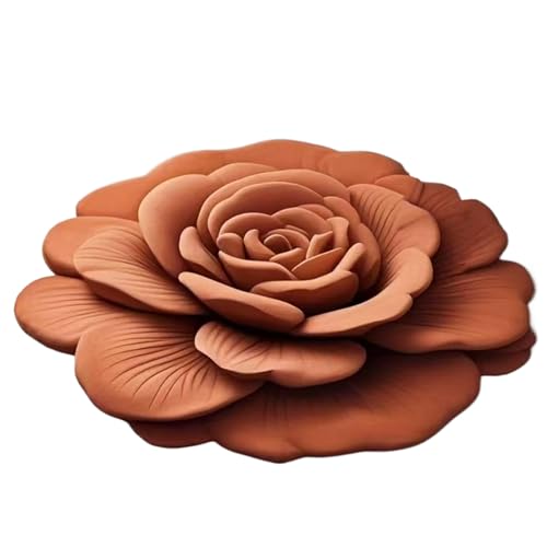Renchey Diatomit Badezimmer Bodematte - Kieselgur Fußmatte,Schnelltrocknend Waschbar 40x40cm Schöne Fußmatte Mit Blumenmuster von Renchey