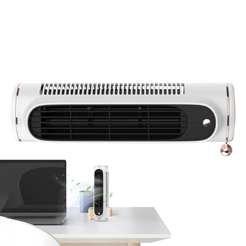 Renchey Flügelloser Ventilator - Kompakter Tragbarer Tischventilator Ohne Rotor USB Wiederaufladbar,Tragbarer Luftzirkulator 3 Geschwindigkeitsstufen Batteriebetrieben Kühlung Für Büro Zuhause Camping von Renchey