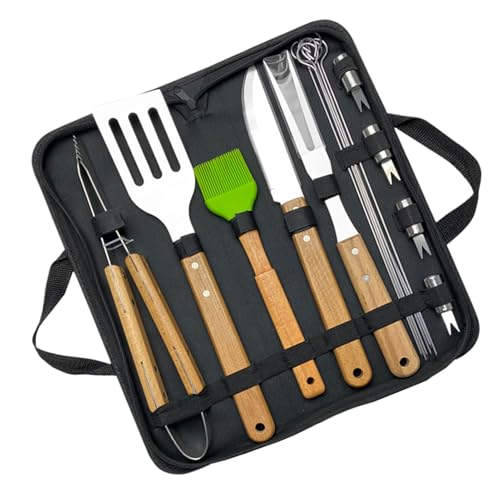 Renchey Grill Werkzeug Set | 16-teiliges Grill-Set | Edelstahl Spatel Grillzange Bürste für Garten Picknick Camping Outdoor Grillfreunde Renchey Grill Werkzeug Set | 16-teiliges Grill-Set | Edelstahl Spatel Grillzange Bürste für Garten Picknick Camping Outdoor Grillfreunde von Renchey