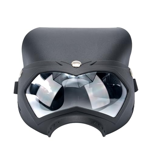 Renchey Große Hundesonnenbrille | Winddichte UV Schutzbrille mit Hut für Welpen | Stoßfestes Hundebrille Helm, Atmungsaktiv Für Outdoor Camping von Renchey