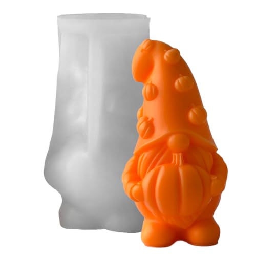 Renchey Halloween Formen - 3D Kürbis Silikon Form - Wiederverwendbare Form Für Seifenherstellung Harzkunst Kuchenlollies Hochzeitsmitbringsel von Renchey