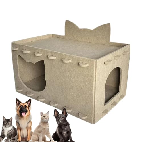 Renchey Katzenkratz Haus | Filz Versteck Bett für Katzenbabys,Abnehmbares Filz Katzen Nest Und Kratzhaus Für Innen Außen Camping Und Zuhause Renchey Katzenkratz Haus | Filz Versteck Bett für Katzenbabys,Abnehmbares Filz Katzen Nest Und Kratzhaus Für Innen Außen Camping Und Zuhause von Renchey