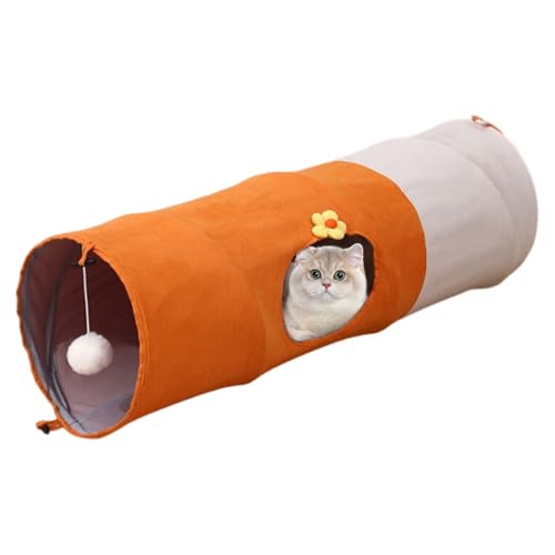 Renchey Katzentunnel Spielzeug - Klappbar Mit Ball Katzentunnel Und Röhren Spielzeug,Kratzfeste Interaktive Spielhöhle Für Wohnung Drinnen & Draußen Nutzung von Renchey