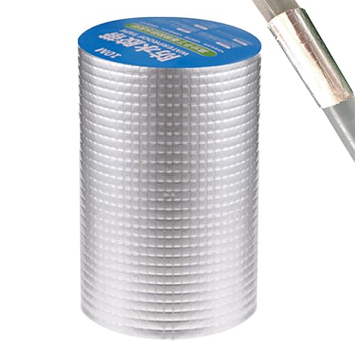 Renchey Klempnerband für Lecks, wasserdichtes Klebeband - Butylkautschukband mit starker Bindung | Selbstklebendes Hitzeschild-Dachdichtband aus Aluminiumfolie für die Reparatur von Wohnmobilen, Renchey Klempnerband für Lecks, wasserdichtes Klebeband - Butylkautschukband mit starker Bindung | Selbstklebendes Hitzeschild-Dachdichtband aus Aluminiumfolie für die Reparatur von Wohnmobilen, von Renchey