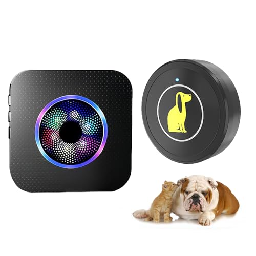 Renchey Pet Door Bell,Drahtlose Hundeklingel Für Gesamtes Haus | Wasserdichter Trainingsknopf Für Wohnung Garten Und Drinnen Draußen von Renchey