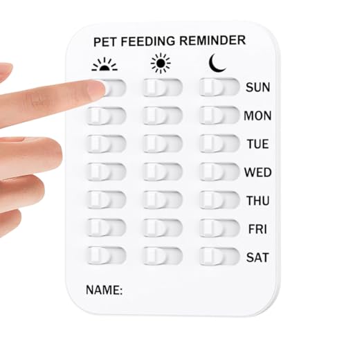 Renchey Pet Feeding Reminder - Frühstück Abendessen Gefüttert Schild - Haben Sie Das Haustier Gefüttert Magnet Aufkleber für Wohnung Alltag Kühlschrank Küche Zuhause Routine Studentenwohnheim | Alltag von Renchey