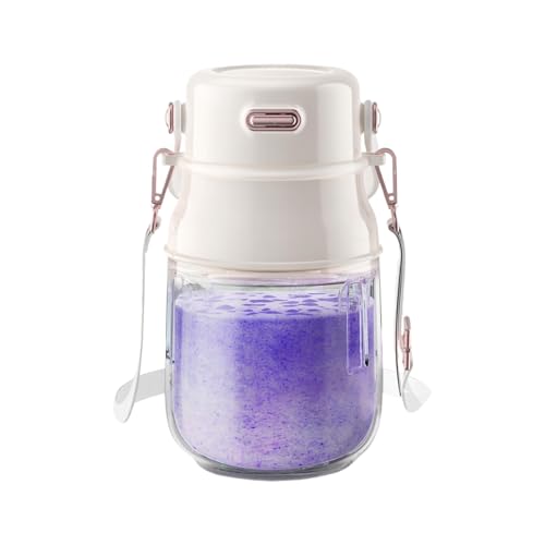 Renchey Tragbarer Entsafter Mixer, Elektrische Flasche Kabelloser Tragbarer Mixer, Mit Wiederaufladbarem Becher Für Küche Reise Früchte Milch Protein Getränke Shakes von Renchey