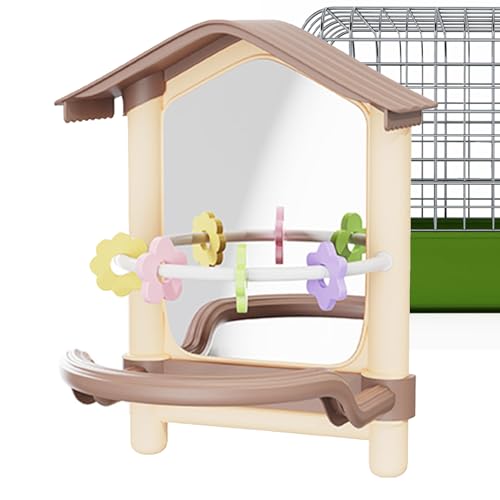 Renchey Vogel Sitzstangen Für Käfig - Vogelspiegel Deko | Haustierbedarf Für Knabberspielzeug Drinnen Und Draußen Garten Terrasse Balkon Fensterbereich von Renchey