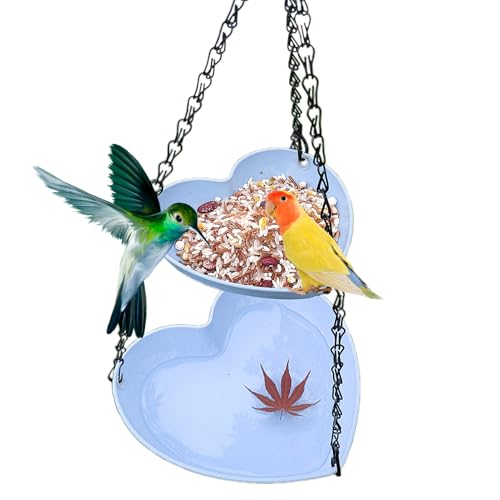 Renchey Vogeltränke Für Draußen,Futterspender Und Vogelbad Kombi Für Den Außenbereich | Wetterfeste Vogelbad Schale Für Balkon Garten Terrasse Wildtierschutzgebiet Vogelbeobachtung von Renchey