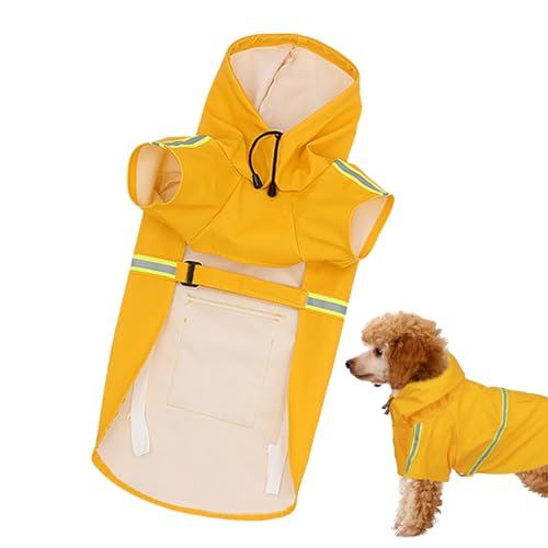 Renchey Wasserdichte Hundejacke, Hunderegenmantel - Wasserdichter und winddichter Haustier-Regenmantel,Wasserdichter und winddichter, verstellbarer Regenmantel für Haustiere mit Kapuze, atmungsaktive, Renchey Wasserdichte Hundejacke, Hunderegenmantel - Wasserdichter und winddichter Haustier-Regenmantel,Wasserdichter und winddichter, verstellbarer Regenmantel für Haustiere mit Kapuze, atmungsaktive, von Renchey