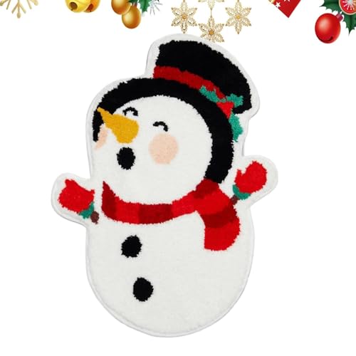 Renchey Weihnachts Badematte | Teppich | rutschfeste Cartoon Tannenbaum Design Matte Waschbar Niedliche Weihnachtsdekoration | Für Haustür Boden Dusche Wohnzimmer Schlafzimmer Toilettenbereich von Renchey