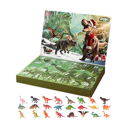 Renchey Weihnachts Countdown Kalender Dinosaurier | 24 Teile Weihnachts Dinosaurier Spielzeug,Jahreszeitliche Dekoration Für Erntedankfest Geburtstag Zimmer Schule Büros Wohnheim Wohnung Dekoration von Renchey