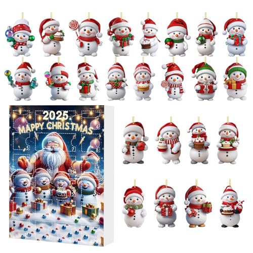 Renchey Weihnachtscountdown, 2D Acrylic Kreativ Kalender, Motiv Baumdekoration Für Kinder Frauen Männer Mädchen Erwachsene Fenster Tisch Deko von Renchey