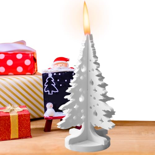 Renchey Weihnachtsformen - Weihnachtsbaum-Kerzenformen aus Silikon,Wiederverwendbare Bastelwerkzeuge für Epoxidharz Gips Seifenherstellung Kunstprojekte | Bastelbedarf Für Zuhause Unterricht Und von Renchey