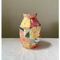 Elegante Große Zinnia Vase｜Nerikomi | Porzellanvase Handgemachte Keramik Blumengefäß Wohndekor von Reneeporcelain