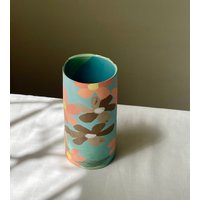 Blumen Zylinder Vase | Nerikomi Handgemachte Keramik Porzellan Wohndekor von Reneeporcelain