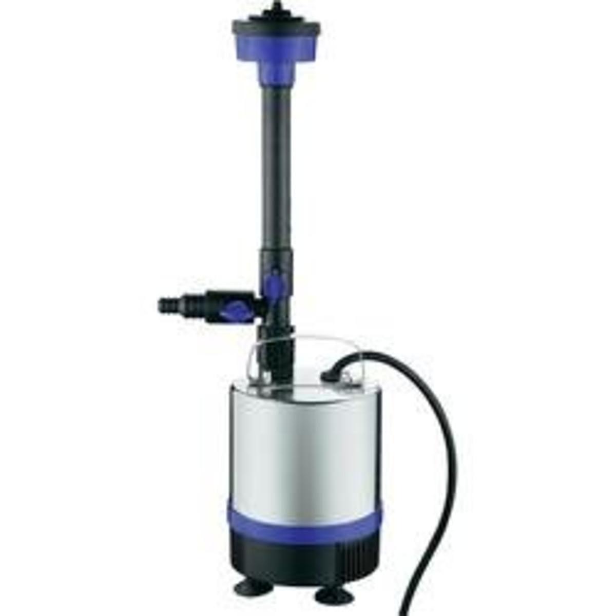 B-Ware Renkforce Springbrunnenpumpe Teichpumpe Pumpe Gartenbrunnen 4 Aufsätze 1400 L/H von Renkforce