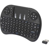 Renkforce RF-MWK-100 Funk Tastatur Deutsch, QWERTZ Schwarz Integriertes Touchpad von Renkforce
