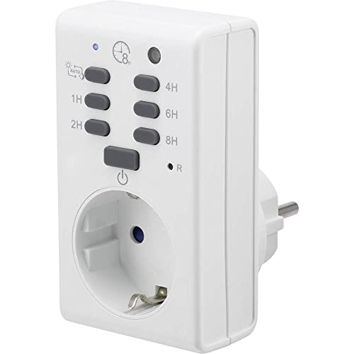 Renkforce 1289333 Steckdosen-Timer analog Tagesprogramm 1800W IP20 Daemmerungsfunktion, Countdown-Fu von Renkforce
