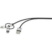 Renkforce USB-Kabel USB 2.0 USB-A Stecker, USB-C® Stecker, USB-Micro-B Stecker, Apple Lightning Ste von Renkforce
