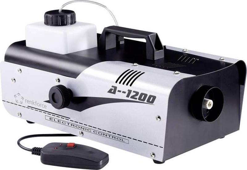 Renkforce A 1200 Nebelmaschine Nebel Inklusive Kabelfernbedienung Schwarz Silber B-Ware von Renkforce