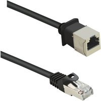 Renkforce - RF-4394124 RJ45 Netzwerkkabel, Patchkabel cat 5e f/utp 0.50 m Schwarz Verlängerungskabel m von Renkforce