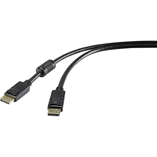 Renkforce DisplayPort Anschlusskabel DisplayPort Stecker, DisplayPort Stecker 1.00 m Schwarz UHD 4K @ 60 Hz vergoldete von Renkforce