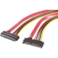 Renkforce Festplatten, Strom Verlängerungskabel [1x SATA-Kombi-Stecker 7+15pol. - 1x SATA-Kombi-Buc von Renkforce