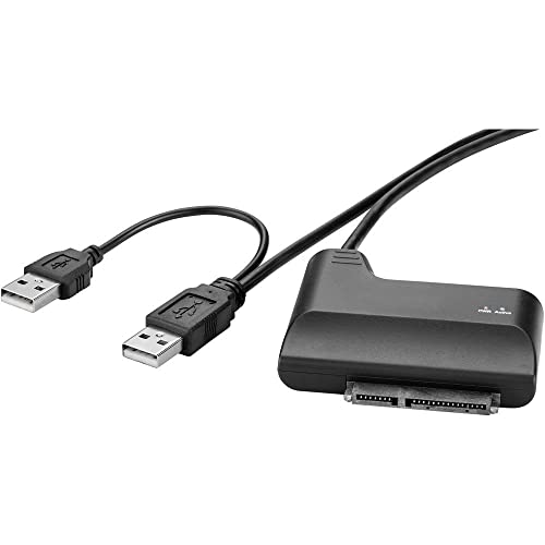 Renkforce Festplatten/SSD Adapter [1x USB 2.0 Stecker A - 1x SATA-Kombi-Stecker 7+15pol.] 0.30 m vergoldete Steckkontak von Renkforce