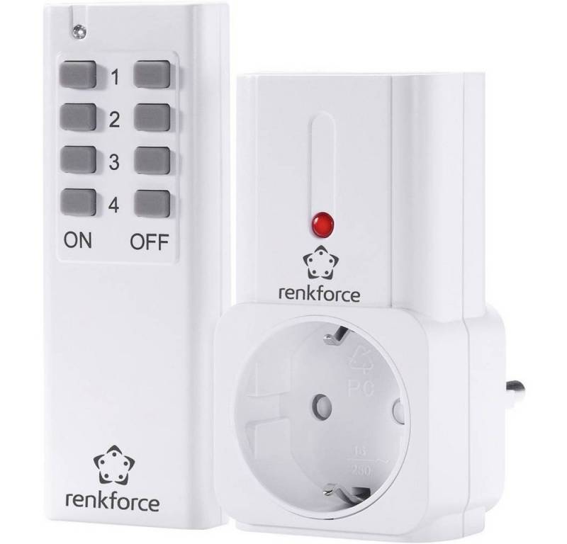 Renkforce Funksteckdose Funk-Schalter-Set 2-teilig 433 MHz 1208455 von Renkforce
