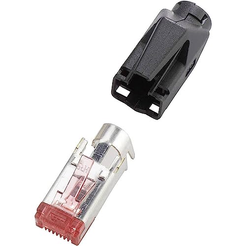 Renkforce H9561.4-10 RJ45-Steckverbinder TM21 CAT 6, geschirmt H9561.4-10 Stecker, gerade Pole: 8P8C Schwarz 10 St. von Renkforce