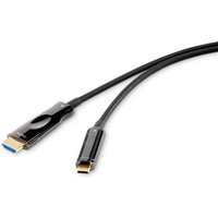 Renkforce USB-C™ / HDMI Adapterkabel USB-C™ Stecker, HDMI-A Stecker 30.00m Schwarz RF-4531596 Ru von Renkforce