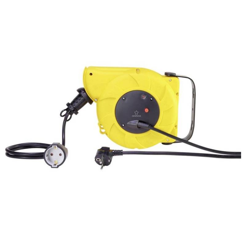 Renkforce Kabelbox zur Wandmontage RF-3349118 Kabeltrommel (Kabellänge 9.00 m), mit Federzug von Renkforce