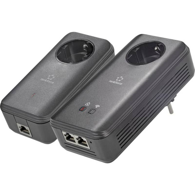 Renkforce Pl1200 D Wi Fi Powerline Wlan Starter Kit Power Lan Siehe Text/Foto B-Ware von Renkforce
