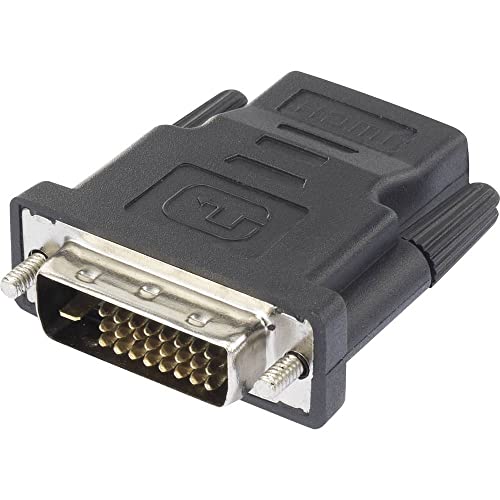 Renkforce RF-4212228 HDMI/DVI Adapter [1x HDMI-Buchse - 1x DVI-Stecker 24+1pol.] Schwarz von Renkforce